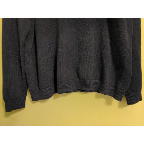 Nice Tommy Bahama Sorrento Beach 1/4 Button Mock Sweater Men's X-Large XL Black - Picture 3 of 9